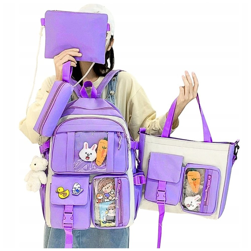 Plecak Szkolny Turystyczny Młodzieżowy Plecaki Dla Dzieci Torba Piórnik 3W1