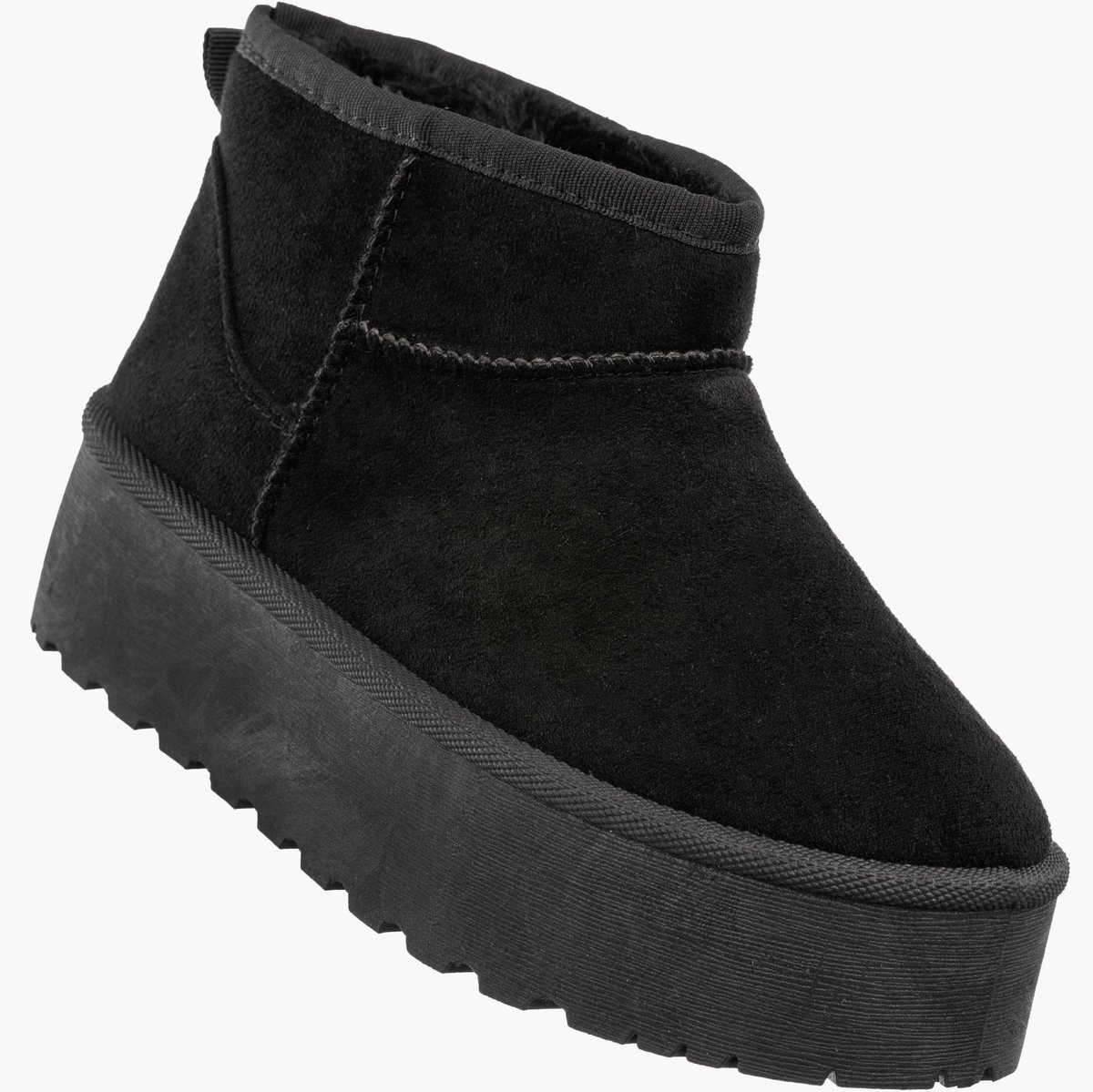 Śniegowce Damskie Buty Na Platformie Ocieplane Zimowe Czarne Czarny 40