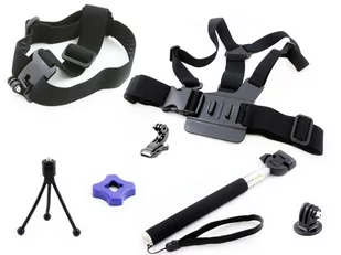 Zestaw Monopod / Head Strap / Chest Mount Do Gopro Hero 5 4 3+ 3 + 2 1 / Sjcam / Xiaomi / Xiaoyi - Paski, szelki, uprzęże foto - miniaturka - grafika 1