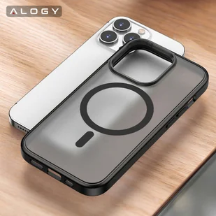Etui matowe na telefon Alogy MagMat Case do MagSafe obudowa ochronna do Apple iPhone 14 Pro Max Czarne + Szkło - Etui i futerały do telefonów - miniaturka - grafika 13