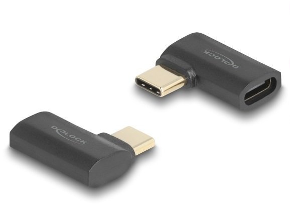 Adapter USB Delock DeLOCK USB Adapter 40 Gbps USB Type-C PD 3.1 240 W male to female angled left / right 8K 60 Hz, USB Type-C, USB Type-C, Anthracite 60245