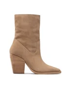 Botki damskie - Simple Kowbojki SL-54-02-000057 Beżowy - miniaturka - grafika 1