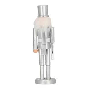 Dziadek do orzechów srebrny w kapeluszu - Ozdoby bożonarodzeniowe - miniaturka - grafika 7