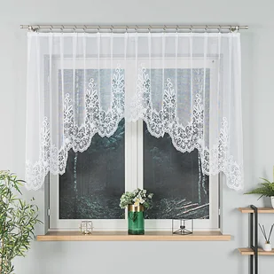Firanka konfekcjonowana, 120x300cm, kolor biały BERENIKA - Firany - miniaturka - grafika 1