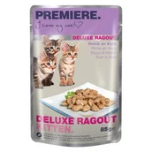 Mokra karma dla kotów - PREMIERE Deluxe Ragout Kitten Bogata w jagnięcinę 44x85 g - miniaturka - grafika 1