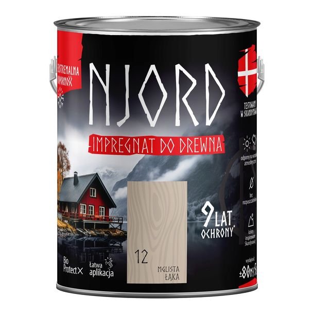 Impregnat do drewna Njord 5 l mglista łąka