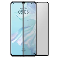 Szkła hartowane na telefon - Zabezpieczenie ekranu ze szkła hartowanego do Huawei P30 Pro Fazowane czarne krawędzie - miniaturka - grafika 1