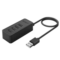 Złącza, przejściówki, adaptery - Hub rozdzielacz W5P-U2-030 4x USB-A 30cm - czarny ORICO - miniaturka - grafika 1
