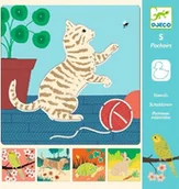 Zabawki kreatywne - Djeco,zestaw kreatywny Szablony do odrysowania Zwierzęta - miniaturka - grafika 1
