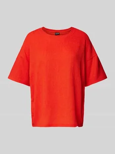 T-shirt z fakturowanym wzorem model ‘LUNA’ - Koszulki i topy damskie - miniaturka - grafika 1