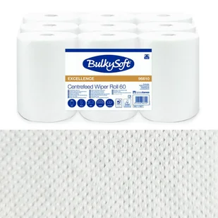 Ręcznik papierowy mini 60m biały 2 warstwy w roli do systemu one-to-one Bulkysoft Premium 9 rolek - Ręczniki papierowe - miniaturka - grafika 1