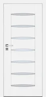 Drzwi wewnętrzne - Dre Drzwi Wewnętrzne Z Szybą Ena 0 Okleina Biała Mat - miniaturka - grafika 1