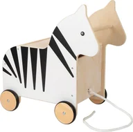 Zestawy mebli dla dzieci - Skrzynia na zabawki i jeździk Zebra Small Foot - miniaturka - grafika 1