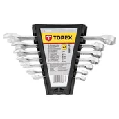 Zestawy narzędziowe - Topex Klucze płasko-oczkowe 6-17 mm zestaw 7 szt 35D379 - miniaturka - grafika 1