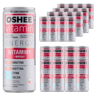 Oshee Vitamin Energy Napój gazowany o smaku pomarańczy 250 ml x 24 sztuk - Napoje gazowane - miniaturka - grafika 1