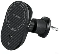 Uchwyty samochodowe do telefonów - Uchwyt samochodowy z ładowarką bezprzewodową PITAKA MagEZ Pro 2 Qi2 15W NFC Magsafe czarno szary - miniaturka - grafika 1