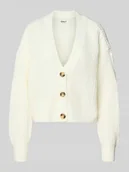 Swetry damskie - Kurtka z dzianiny o kroju regular fit z jednorzędową listwą guzikową model ‘CAROLSPRING’ - miniaturka - grafika 1