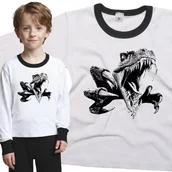 Piżamy dla dziewczynek - Piżama dziecięca Dinozaur Raptor 98/104 - VoloDonum - miniaturka - grafika 1