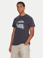 Koszulki męskie - G-Star Raw T-Shirt Spray Logo D26833-D101 Granatowy Regular Fit - miniaturka - grafika 1