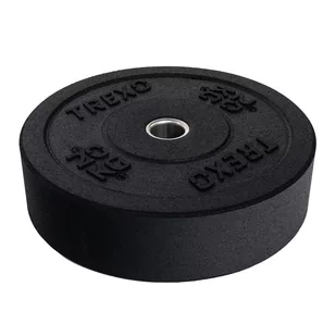 Obciążenie bumperowe olimpijskie TREXO czarne TRX-BMP020 20 kg - Obciążenia - miniaturka - grafika 1