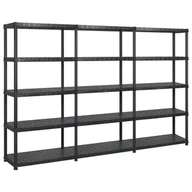 Szafy i regały magazynowe - vidaXL Regał 5-poziomowy, czarny, 274,5x45,7x185 cm, plastik 3059858 - miniaturka - grafika 1
