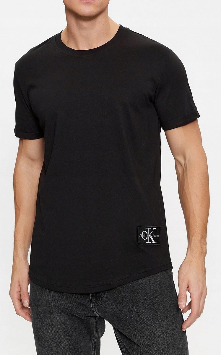 CALVIN KLEIN JEANS CZARNY T-SHIRT KOSZULKA MĘSKA MODEL J30J323482 / M