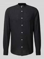 Koszule męskie - Koszula lniana o kroju slim fit ze stójką model ‘CAIDEN’ - miniaturka - grafika 1