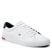 Sneakersy damskie - TOMMY HILFIGER Sneakersy Essential Leather Detail Vulc FM0FM04047 White YBR - miniaturka - grafika 1