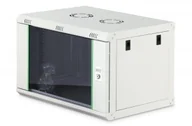 Szafy rack - Szafa Digitus Szafa sieciowa wisząca jednosekcyjna Dynamic 19" 7U, 600x450, szklane drzwi, szary, niezmontowana, 60kg DN-37100 - miniaturka - grafika 1