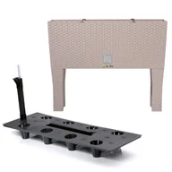 Donice - Donica skrzynia nogi system nawadniający 33x80x62 cm mocca - miniaturka - grafika 1