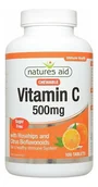 Witaminy i minerały - Natures AID AID WITAMINA C 500MG DZIKA RÓŻA BIOFL 100T - miniaturka - grafika 1