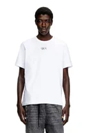 Koszulki męskie - t-shirt uomo diesel a17880 0clbr t-adjust-od 100 white - miniaturka - grafika 1