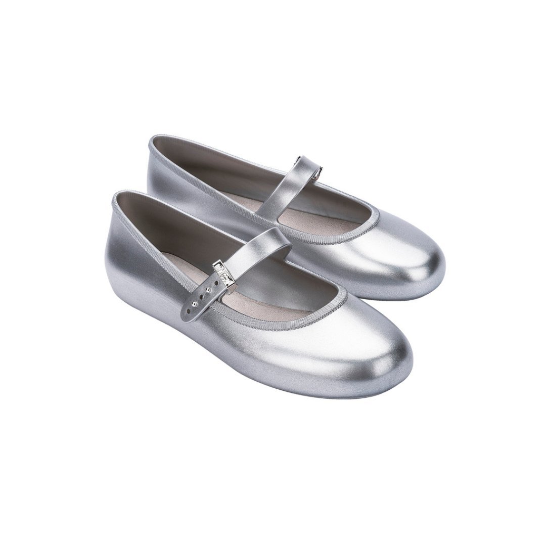 Melissa Soft Ballerina AD Silver Baleriny Damskie Srebrne 38