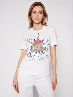 Koszulki i topy damskie - Love Moschino T-Shirt W4H0608M 3876 Biały Regular Fit - grafika 1