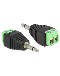 Delock ADAPTER TERMINAL BLOCK 2PIN >JACK 3.5MM M (65528) - Adaptery i przejściówki - miniaturka - grafika 1