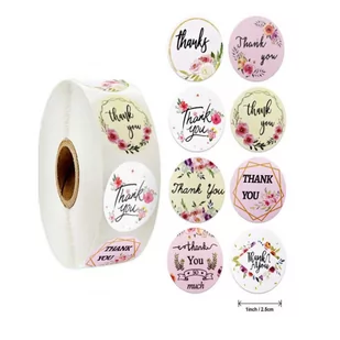 Naklejki Ozdobne Okrągłe Thank You Mix 20 Szt. - Scrapbooking - miniaturka - grafika 1