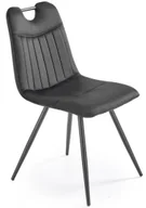 Krzesła - Czarne tapicerowane krzesło na metalowych nogach B4-S02 - miniaturka - grafika 1