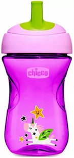 Chicco Kubek niekapek z ustnikiem w kształcie słomki Girl 266 ml : Kolor - Różowy - Kubki dla dzieci - miniaturka - grafika 4