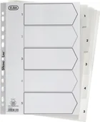 Koszulki na dokumenty - Elba STRONG-LINE REGISTER PP A4 HVID 1-5, HVID - miniaturka - grafika 1
