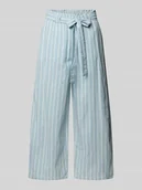 Spodnie damskie - Kuloty z szeroką nogawką z czystej bawełny model ‘XENIA’ - miniaturka - grafika 1