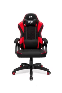 Fotel biurowy, krzesło biurowe Fotel gamingowy IMBA GUARDIAN czerwony materiałowy - Fotele i krzesła biurowe - miniaturka - grafika 1