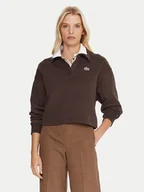 Bluzy damskie - Lacoste Bluza SF5275 Brązowy Relaxed Fit - miniaturka - grafika 1