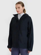 Kurtki i kamizelki sportowe damskie - 4F Kurtka trekkingowa membrana 10000 damska - czarna L - miniaturka - grafika 1