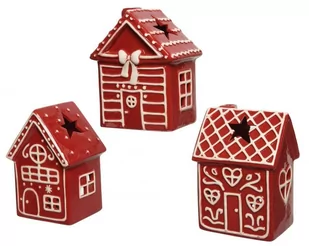 Świecznik - Domek Czerwony 18 Cm Rosso-I - Świeczniki - miniaturka - grafika 1