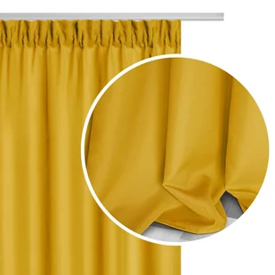 Zasłona gotowa na taśmie Viva 140x270 (musztardowa) - Zasłony - miniaturka - grafika 1