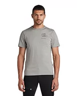 Koszulki męskie - G-STAR RAW Męski T-Shirt na ramiona, szary (Charcoal C336-942), XS - miniaturka - grafika 1