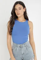 Bluzki damskie - Niebieski Top Metochis - miniaturka - grafika 1