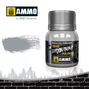 Ammo: DIO Drybrush - Medium Grey 40 ml - Akcesoria i części modelarskie - miniaturka - grafika 1