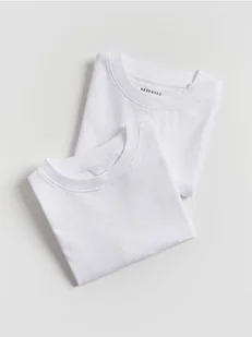 Reserved - Bawełniany t-shirt 2 pack - biały - Koszulki dla chłopców - miniaturka - grafika 1