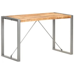 vidaXL Stół jadalniany, 120x60x75 cm, lite surowe drewno mango - Stoły - miniaturka - grafika 1